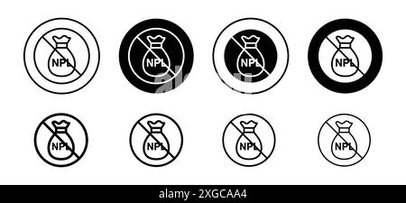 Raccolta di logo vettoriale icona NPL per l'interfaccia utente dell'app Web Illustrazione Vettoriale