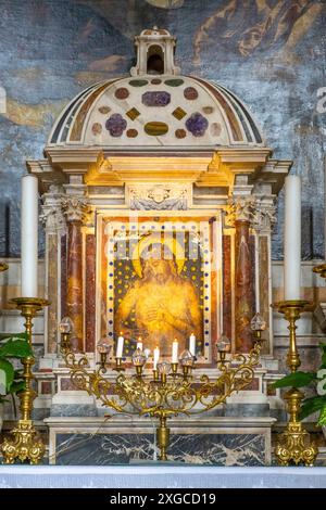 Italia, Campania, Napoli, centro storico dichiarato patrimonio dell'umanità dall'UNESCO, quartiere del Duomo, basilica di San Lorenzo maggiore Foto Stock