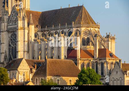 Francia, Yonne, Auxerre, la cattedrale di Saint Etienne Foto Stock