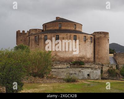 La roccaforte della cittadella a Saint Florent, Corsica, Francia Foto Stock