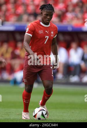 Dusseldorf, Germania. 6 luglio 2024. Breel Embolo della Svizzera durante i quarti di finale dei Campionati europei UEFA alla Dusseldorf Arena di Dusseldorf. Il credito per immagini dovrebbe essere: Jonathan Moscrop/Sportimage Credit: Sportimage Ltd/Alamy Live News Foto Stock