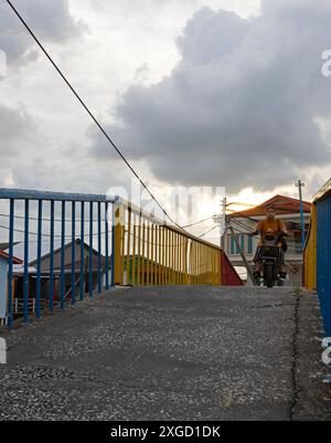 Villaggio dei pescatori di Pulau Ketam Foto Stock