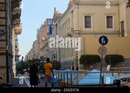 atene grecia EU- via Sofokleous Foto Stock