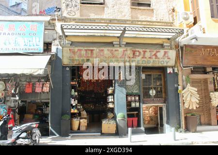 atene grecia EU- negozio di spezie di fotsis Foto Stock