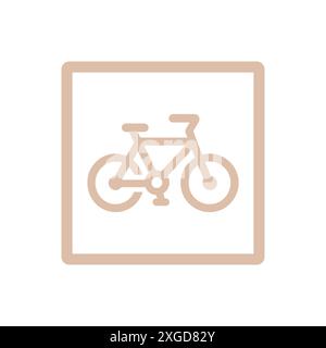 Icona minimalista della bicicletta per un uso moderno Illustrazione Vettoriale