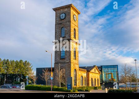 The Pumphouse, Clydeside Distillery, Queens Dock, River Clyde, Glasgow, Scozia, Regno Unito, Europa Foto Stock