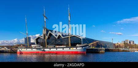The Tall Ship Glenlee, Riverside Museum, River Clyde, Glasgow, Scozia, Regno Unito, Europa Foto Stock