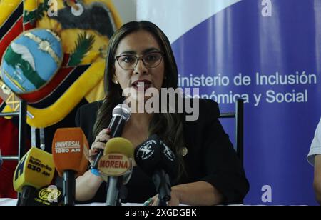 GYE MINISTRA ROVIRA MIES Guayaquil, lunedì 8 luglio 2024 questa mattina, in una conferenza stampa, il ministro Zaida Rovira, ha presentato il registro degli Alleati che consentirà la trasparenza nel processo di selezione degli enti pubblici o privati per impedire ai cooperatori fraudolenti di fornire servizi Guayaquil Guayas Ecuador SOI GYE MINISTRAROVIRA MIES 166dbc9b11a8121eca6f56ef3af83251 Copyright: xCÃ sarxMunozx Foto Stock