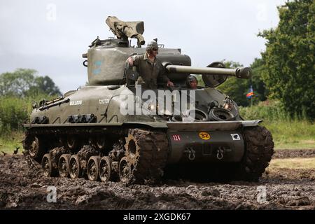 Sherman M4A1(W)76 VVSS, carro armato della seconda guerra mondiale Foto Stock