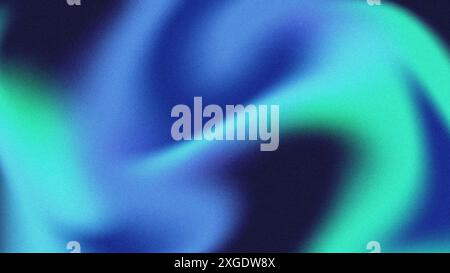Sfumatura di sfondo granuloso astratto con sfumature blu viola verde e nero. Design, poster, modello, desktop, sfondo Foto Stock