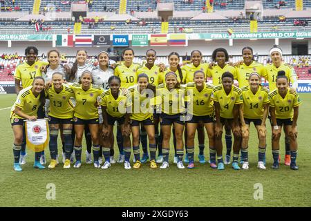 La squadra colombiana posa per la foto della squadra durante la partita della Coppa del mondo femminile FIFA U-20 Costa Rica Messico contro Colombia il 13 agosto 2022 Foto Stock