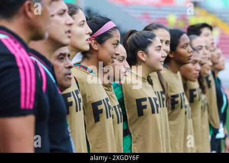 Il Messico sostituisce durante la partita della Coppa del mondo femminile FIFA U-20 Costa Rica Messico contro Colombia il 13 agosto 2022 Foto Stock