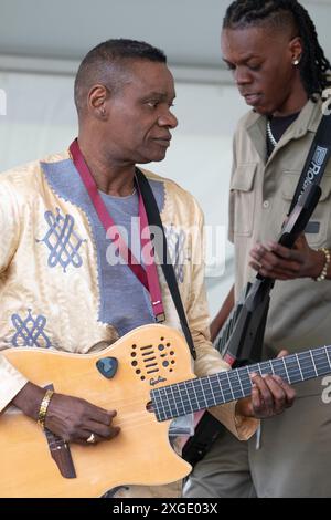 Alpha Yaya Diallo Band al Sunfest, London, Ontario - luglio 2024 Foto Stock