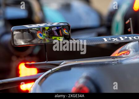 Silverstone, Regno Unito, 08 luglio 2024, Lando Norris, dal Regno Unito gareggia per McLaren F1. Qualifica, 12° round del campionato di Formula 1 2024. Crediti: Michael Potts/Alamy Live News Foto Stock