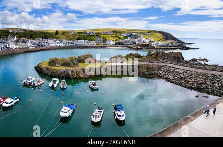 Villaggio balneare di Portpatrick in Scozia Foto Stock