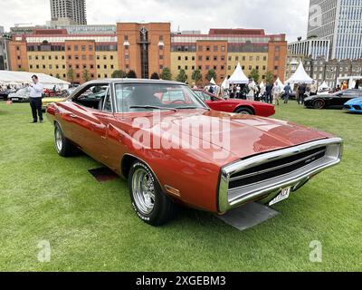London Concours 2024 tenutosi presso la Honourable Artillery Company dal 4 al 6 giugno a Londra, Regno Unito con: 1970 Dodge Charger 440 R/T se 500 Magnum dove: Londra, Regno Unito quando: 06 giugno 2024 Credit: Jon Gillespie/WENN Foto Stock