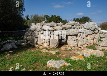 Biniac, l'Argentina Occidental, navata sepolcrale circolare, Alaior, Minorca, Isole Baleari, Spagna Foto Stock