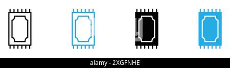 Collezione di logo vettoriale icona tappeto da preghiera per l'interfaccia utente dell'app Web Illustrazione Vettoriale
