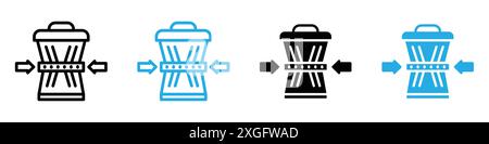 Raccolta del logo vettoriale dell'icona di riduzione dei rifiuti per l'interfaccia utente dell'app Web Illustrazione Vettoriale