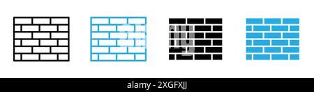 Insieme di logo vettoriali dell'icona a parete per l'interfaccia utente dell'app Web Illustrazione Vettoriale