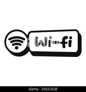 Icona wi-fi Point su sfondo bianco parole chiave: Illustrazione Vettoriale