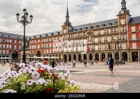 Plaza Mayor e Casa de la Panadería, Madrid, Spagna, Europa Foto Stock