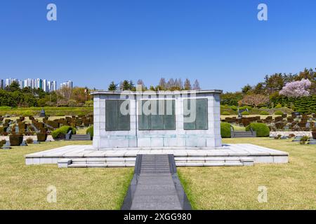 Cimitero commemorativo delle Nazioni Unite, Busan, Corea del Sud, Asia Foto Stock