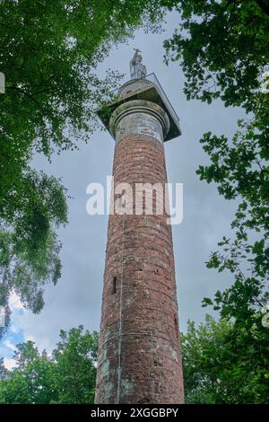 Il Monumento a Hawkstone Follies, Hawkstone Park, Weston-under-Redcastle, Shrewsbury, Shropshire Foto Stock