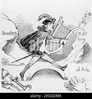 teatro/teatro, opera, 'Tannhaeuser', di Richard Wagner, prima a Berlino, LA CARICATURA, IL DISEGNO, IL COPYRIGHT DELL'ARTISTA NON DEVONO ESSERE CANCELLATI Foto Stock