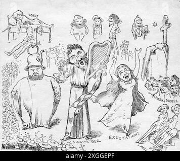 teatro/teatro, opera, 'Tannhaeuser', di Richard Wagner, caricatura, "UN CALEIDOSCOPIO", IL COPYRIGHT DELL'ARTISTA NON DEVE ESSERE CANCELLATO Foto Stock