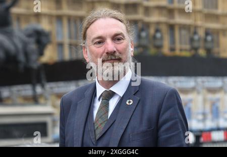 Londra, Regno Unito. 9 luglio 2024. Westminster Londra 9 luglio 2024. Chris Law SNP arriva a Westminster Credit: MARTIN DALTON/Alamy Live News Foto Stock
