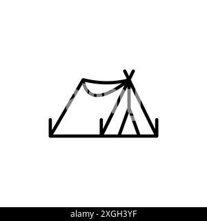 Set di logo vettoriale icona campeggio o gruppo pacchetto Illustrazione Vettoriale