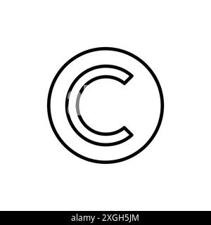 Insieme di logo vettoriale o gruppo pacchetto icona copyright Illustrazione Vettoriale