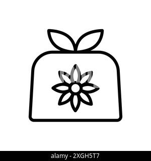 Set di logo Furoshiki Icon Vector o gruppo pacchetto Illustrazione Vettoriale