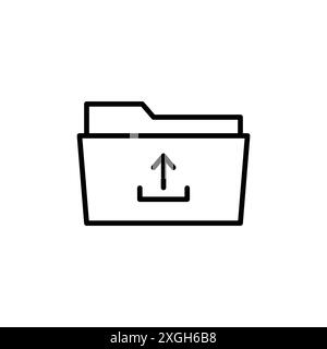 Icona di caricamento cartella, logo vettoriale, set di pacchetti o pacchetti Illustrazione Vettoriale