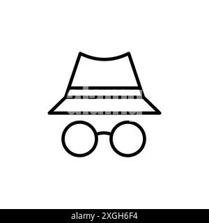Set di logo Incognito Icon Vector o gruppo di pacchetti Illustrazione Vettoriale
