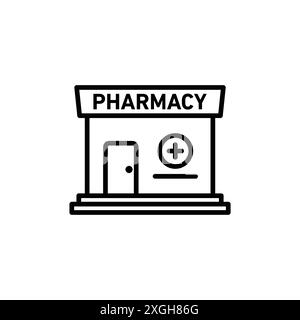 Insieme di logo vettoriale icona farmacia o gruppo pacchetto Illustrazione Vettoriale