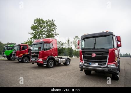 Koprivnice, Repubblica Ceca. 9 luglio 2024. Presentazione del camion Tatra Phoenix a Koprivnice, Repubblica Ceca, 9 luglio 2024. Crediti: Vladimir Prycek/CTK Photo/Alamy Live News Foto Stock