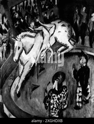 circo, artista, 'Circus rider', dipinto di Ernst Ludwig Kirchner (1880 - 1938), 1913, ULTERIORI-DIRITTI-CLEARANCE-INFO-NOT-AVAILABLE Foto Stock