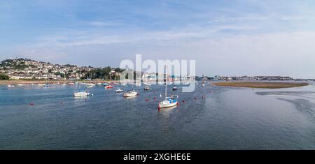 Panorama dell'estuario di Teignmouth nel Devon Foto Stock