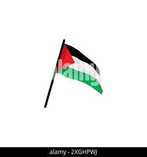 Palestine Flag Vector Design. Palestina libera Illustrazione Vettoriale