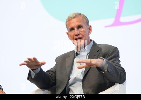 Il generale Stanley McChrystal durante la conferenza Tony Blair Institute for Global Change's Future of Britain presso l'hotel Park Plaza Westminster Bridge nel centro di Londra. Data foto: Martedì 9 luglio 2024. Foto Stock