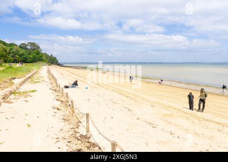 Isola di Wight Osborne House Isola di Wight East Cowes Isola di Wight Inghilterra Regno Unito Europa - Queen Victorias spiaggia privata sulla baia di Osborne Foto Stock