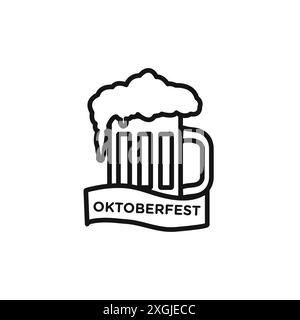 collezione di set di logo vettoriali per l'icona oktoberfest per l'interfaccia utente dell'app web Illustrazione Vettoriale