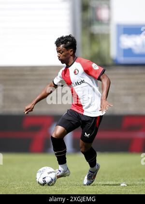 DORDRECHT - Jaden Slory del Feyenoord durante l'amichevole tra FC Dordrecht e Feyenoord allo stadio M-Scores il 6 luglio 2024 a Dordrecht, nei Paesi Bassi. ANP | Hollandse Hoogte | BART STOUTJESDIJK Foto Stock