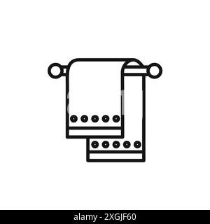 insieme di logo vettoriale icona asciugamano per l'interfaccia utente dell'app web Illustrazione Vettoriale