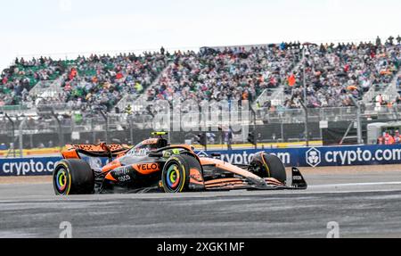 Towcester, Regno Unito. 7 luglio 2024. Lando Norris, McLaren, durante il Gran Premio di Gran Bretagna della Qatar Airways di Formula 1 a Silverstone, Towcester, Northamptonshire, Regno Unito. Crediti: LFP/Alamy Live News Foto Stock