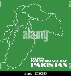 Icona vettoriale Pakistan Independence Day. Bandiera del giorno del Pakistan. Buon giorno dell'indipendenza Pakistan Illustrazione Vettoriale