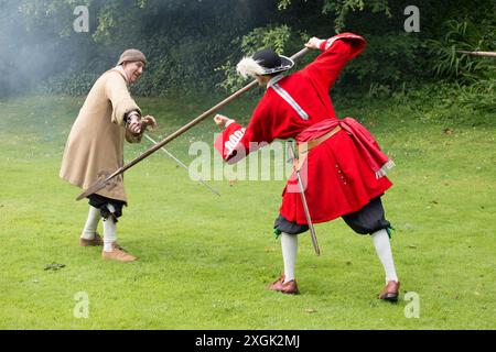 Ricostruzione della ribellione di Monmouth Foto Stock