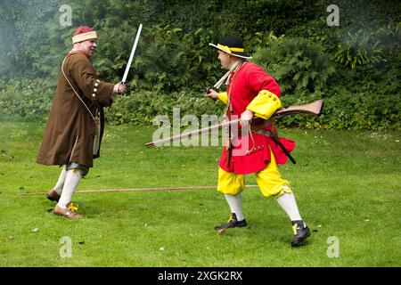 Ricostruzione della ribellione di Monmouth Foto Stock